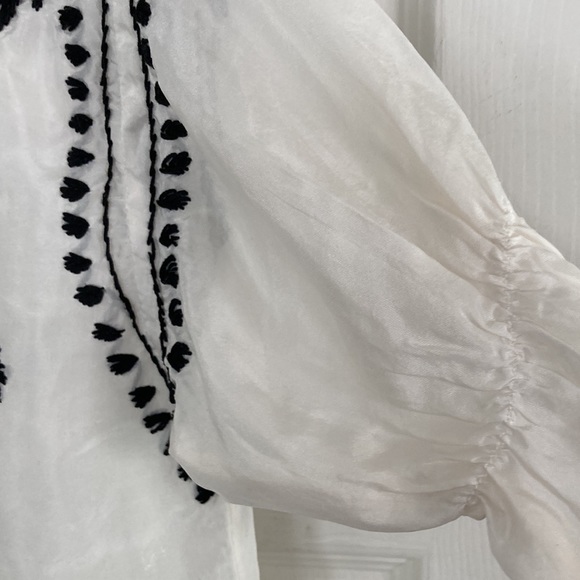 ALEJANDRA KEARL GIRS 100% SILK EMBROIDERED DRESS BOHO KAFTAN DRESS SIZE 6-7 - Picture 2 of 8